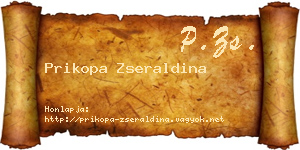 Prikopa Zseraldina névjegykártya